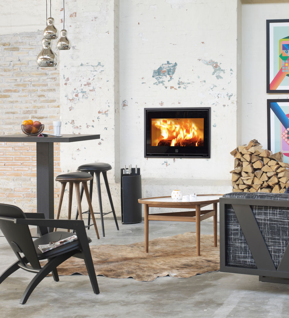Sobă încastrată pe lemne Scan 1004 BB, 8 kW, design ecologic