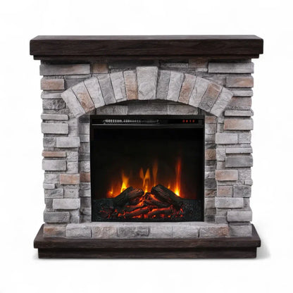 Șemineu Electric ScandiFlames Ask din Polystone - Design Rustic Modern