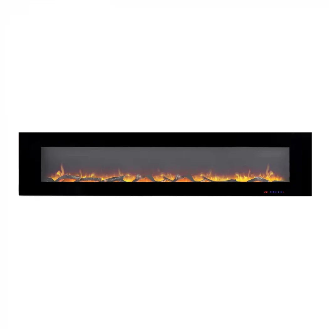 Șemineu Electric Azurite - Negru - 213 cm - Afișaj Panoramic al Flăcării