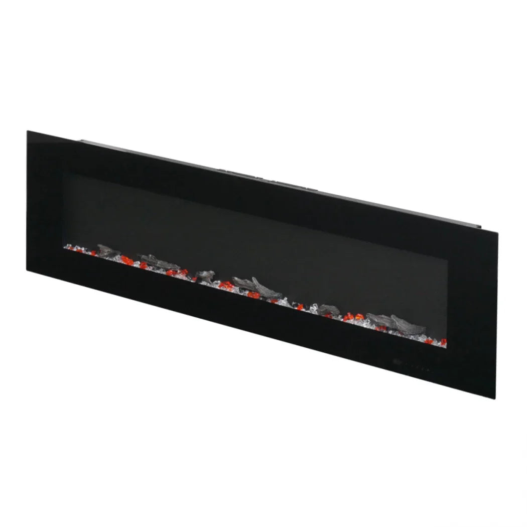 Șemineu Electric Azurite - Negru - 213 cm - Afișaj Panoramic al Flăcării