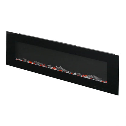 Șemineu Electric Azurite - Negru - 213 cm - Afișaj Panoramic al Flăcării