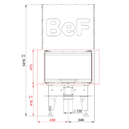 Focar Semineu BeF Therm V 6 C