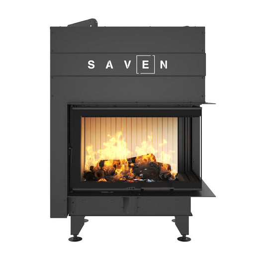 Șemineu SAVEN Energy Up 75х50х47R (15,1 kW) ECO Ghilotină - Sticlă laterală dreapta