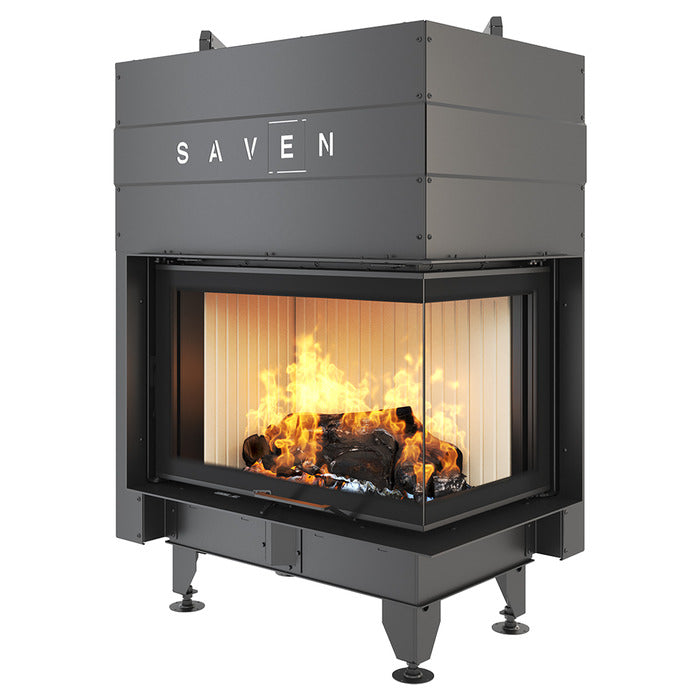 Șemineu SAVEN Energy Up 75х50х47R (15,1 kW) ECO Ghilotină – Sticlă laterală dreapta