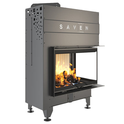Șemineu SAVEN Energy Up 75х50х47R (15,1 kW) ECO Ghilotină – Sticlă laterală dreapta