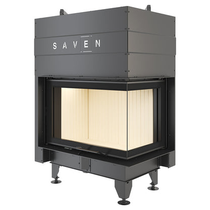 Șemineu SAVEN Energy Up 75х50х47R (15,1 kW) ECO Ghilotină – Sticlă laterală dreapta
