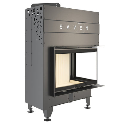 Șemineu SAVEN Energy Up 75х50х47R (15,1 kW) ECO Ghilotină – Sticlă laterală dreapta