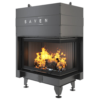 Șemineu SAVEN Energy Up 75х50х47R (15,1 kW) ECO Ghilotină – Sticlă laterală dreapta