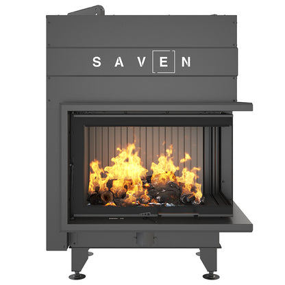Șemineu SAVEN Energy Up 75х50х47R (15,1 kW) ECO Ghilotină – Sticlă laterală dreapta
