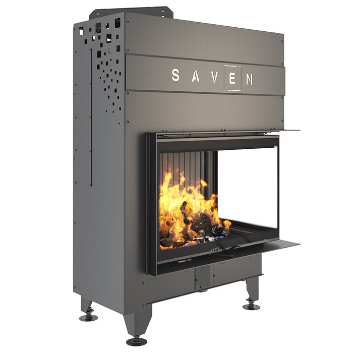 Șemineu SAVEN Energy Up 75х50х47R (15,1 kW) ECO Ghilotină – Sticlă laterală dreapta