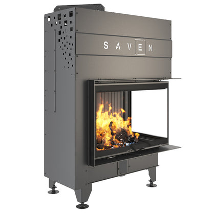 Șemineu SAVEN Energy Up 75х50х47R (15,1 kW) ECO Ghilotină – Sticlă laterală dreapta