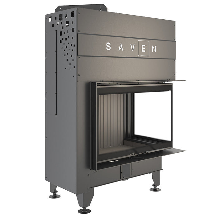 Șemineu SAVEN Energy Up 75х50х47R (15,1 kW) ECO Ghilotină – Sticlă laterală dreapta