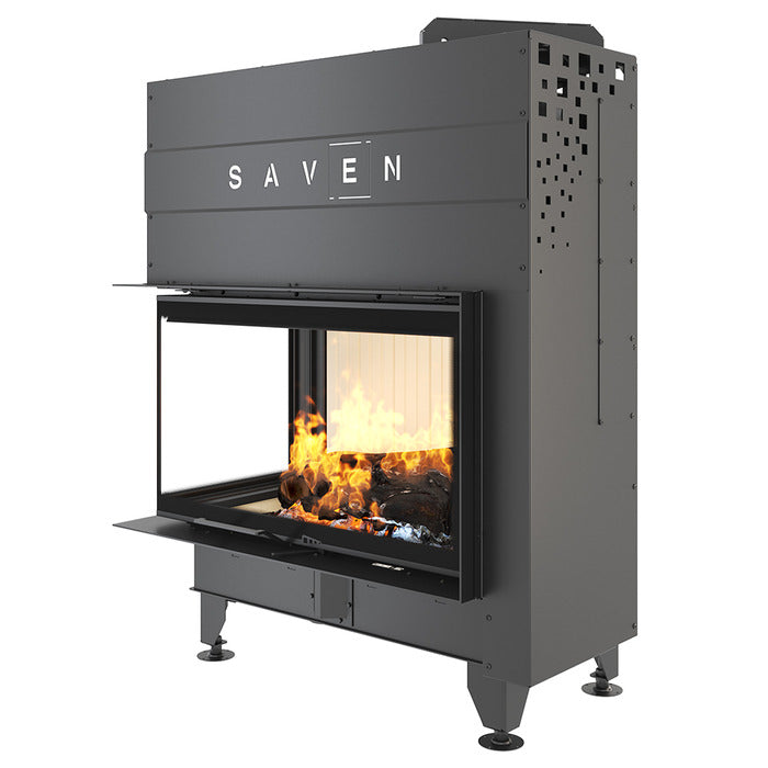 Șemineu SAVEN Energy Up 85х50х47L (17,0 kW) ECO Ghilotină – Sticlă laterală stânga