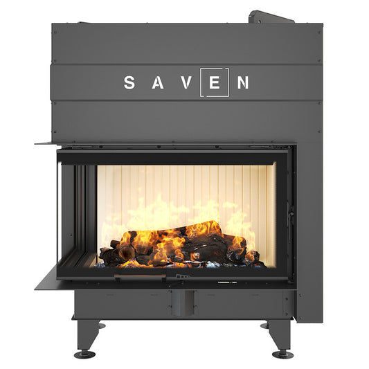 Șemineu SAVEN Energy Up 85х50х47L (17,0 kW) ECO Ghilotină - Sticlă laterală stânga