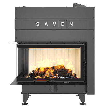 Șemineu SAVEN Energy Up 85х50х47L (17,0 kW) ECO Ghilotină – Sticlă laterală stânga