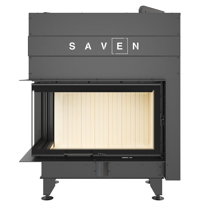 Șemineu SAVEN Energy Up 85х50х47L (17,0 kW) ECO Ghilotină – Sticlă laterală stânga
