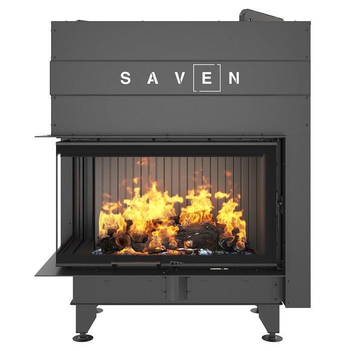 Șemineu SAVEN Energy Up 85х50х47L (17,0 kW) ECO Ghilotină – Sticlă laterală stânga