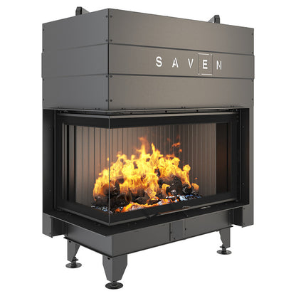 Șemineu SAVEN Energy Up 85х50х47L (17,0 kW) ECO Ghilotină – Sticlă laterală stânga