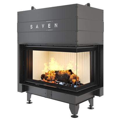 Șemineu SAVEN Energy Up 85х50х47R (17,0 kW) ECO Ghilotină – Sticlă laterală dreapta