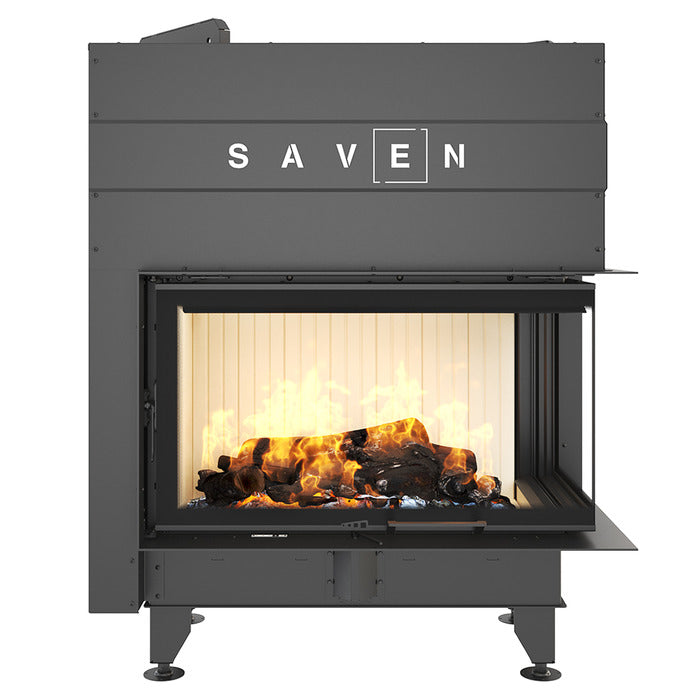 Șemineu SAVEN Energy Up 85х50х47R (17,0 kW) ECO Ghilotină - Sticlă laterală dreapta
