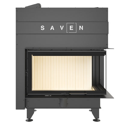 Șemineu SAVEN Energy Up 85х50х47R (17,0 kW) ECO Ghilotină – Sticlă laterală dreapta