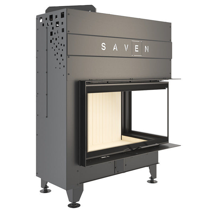 Șemineu SAVEN Energy Up 85х50х47R (17,0 kW) ECO Ghilotină – Sticlă laterală dreapta