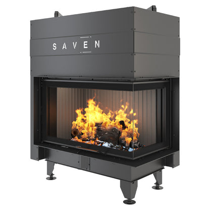 Șemineu SAVEN Energy Up 85х50х47R (17,0 kW) ECO Ghilotină – Sticlă laterală dreapta