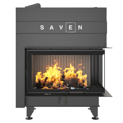 Șemineu SAVEN Energy Up 85х50х47R (17,0 kW) ECO Ghilotină – Sticlă laterală dreapta