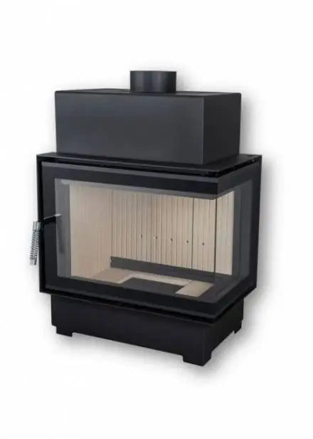 Șemineu pe lemne Nordflam Roten, 10 kW, sticlă lateral dreapta