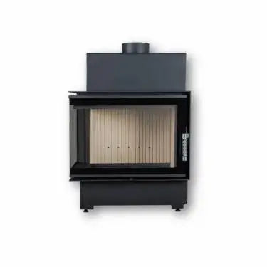 Șemineu pe lemne Nordflam Roten, 10 kW, sticlă lateral stanga