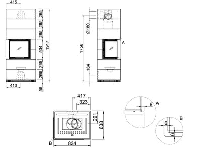 Semineu modular SIM Varia 2L-55h 2/3 Spartherm