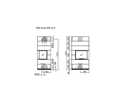Semineu modular SIM Varia 2Rh 2/3 Spartherm