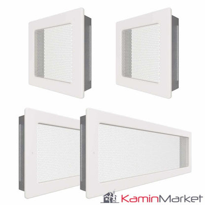 Set Grile Complet ventilatie – convectie semineu, 2 x 17×17 cm, 2 x 17×49 cm