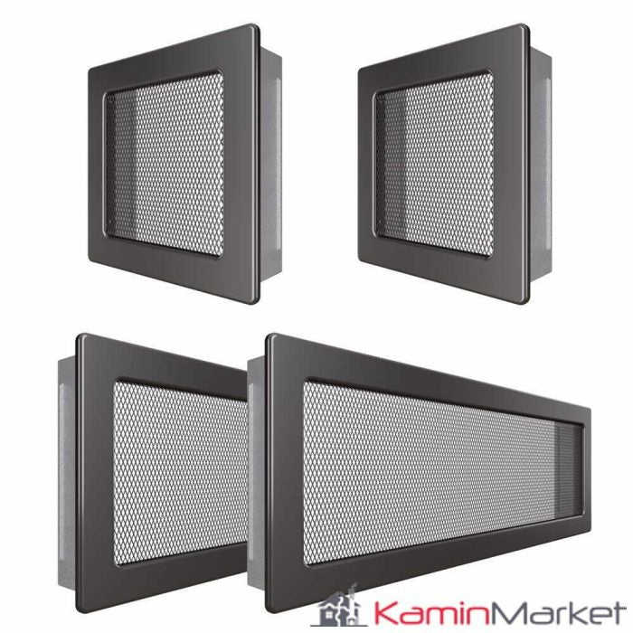 Set Grile Complet ventilatie – convectie semineu, 2 x 17×17 cm, 2 x 17×49 cm