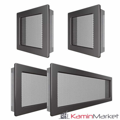 Set Grile Complet ventilatie – convectie semineu, 2 x 17×17 cm, 2 x 17×49 cm
