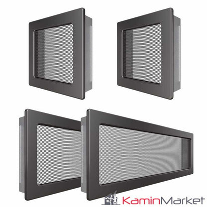 Set Grile Complet ventilatie – convectie semineu, 2 x 17×17 cm, 2 x 17×49 cm