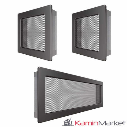 Set Grile Superior ventilatie – convectie semineu, 2 x 17×17 cm, 1 x 17×49 cm