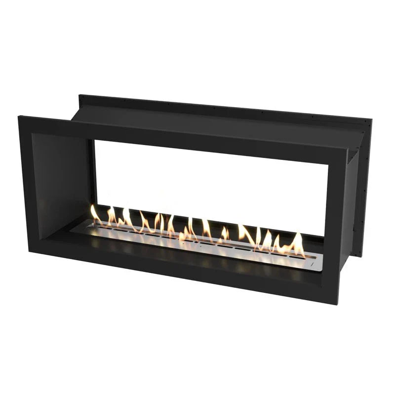 Șemineu Bioetanol Dublu Lateral Icon Slimline FBDS1100, Negru - Eleganță și Căldură Modernă