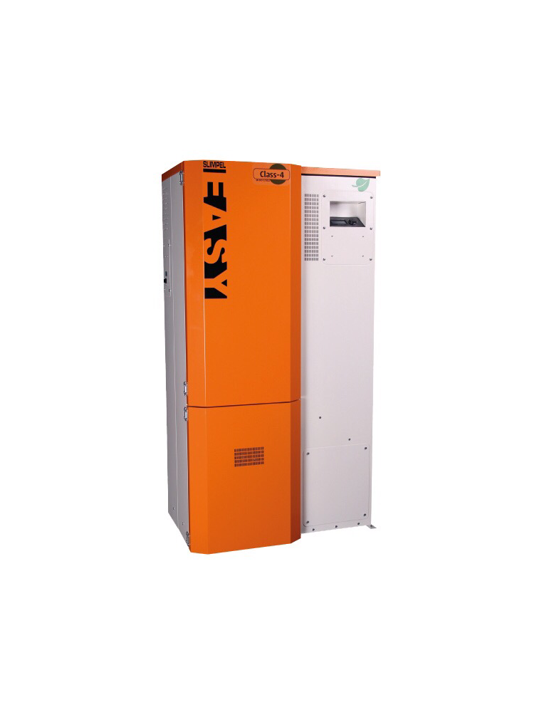 Slimpel Easy 25kW Pellet Boiler Heating System Package with Thermostat, Valves, Boiler, Flue, and Radiators