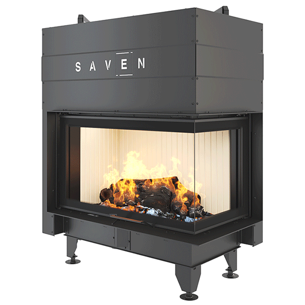 Șemineu SAVEN Energy Up 85х50х47R (17,0 kW) ECO Ghilotină – Sticlă laterală dreapta