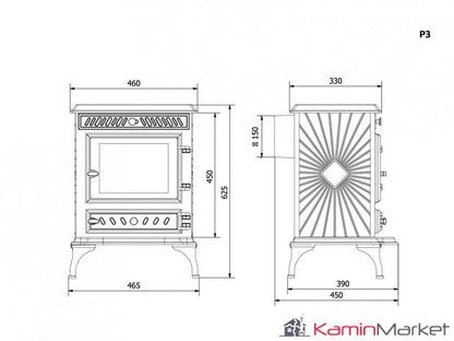 Sobă Kawmet P3 – 7,4 kW EKO