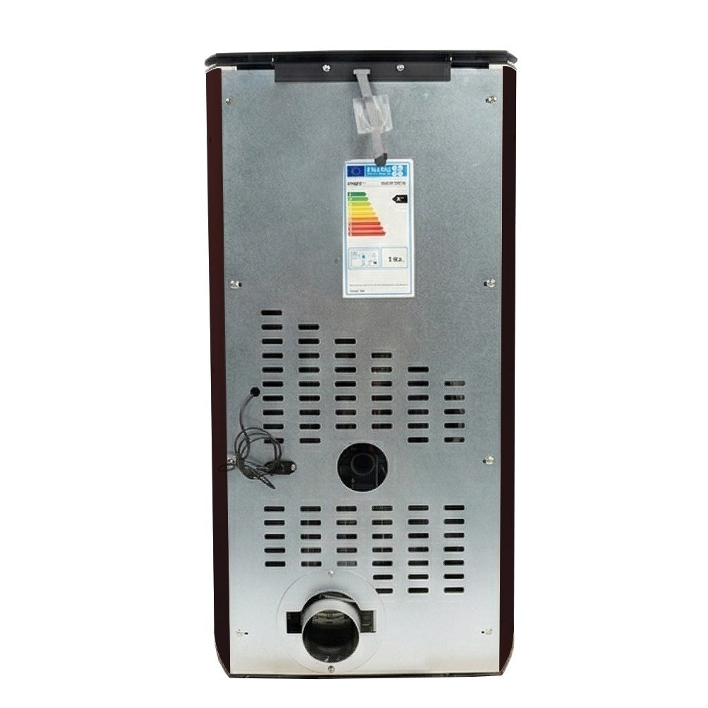 Soba pe peleti KOPH PD 10 kW cu aer cald, buncar 12 kg, pentru incalzire 60 mp, Culoare Negru