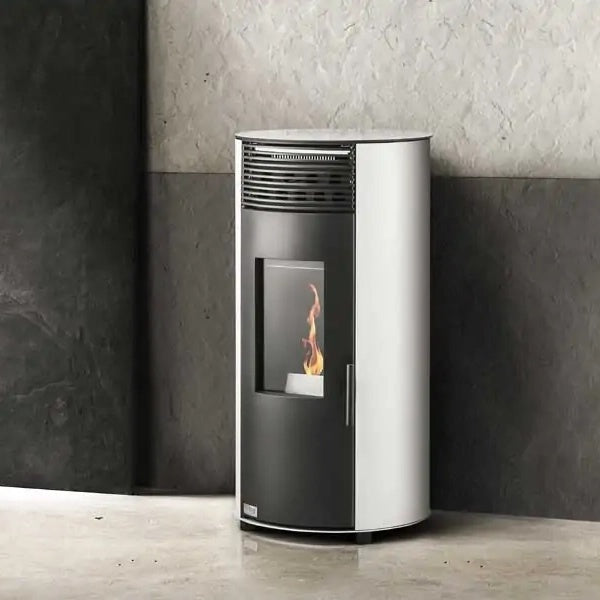 TEBA TP-08 Premium Pellet Stove, 10 kW, Forced Air, Electronic Control, 15kg Hopper, 60m² Heating Capacity