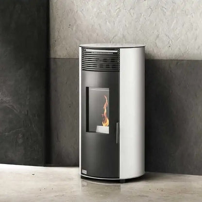 TEBA TP-08 Premium Pellet Stove, 10 kW, Forced Air, Electronic Control, 15kg Hopper, 60m² Heating Capacity