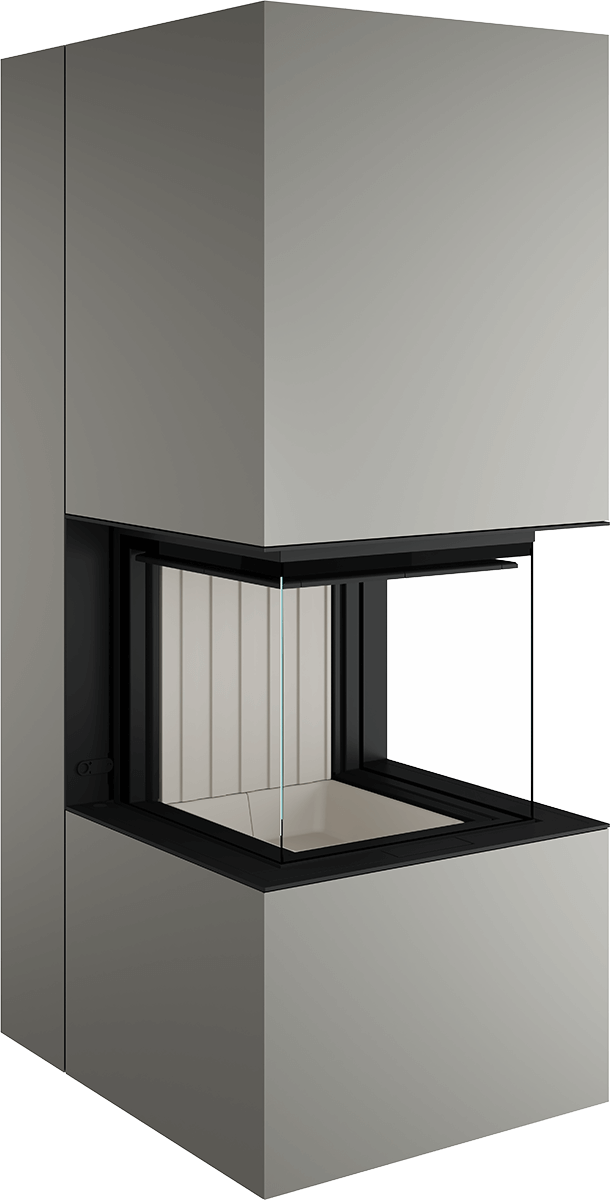 Artemis - Soba Eleganta cu Foc Panoramica 3-Fete, Design Premium Spartherm