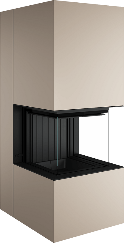 Artemis - Soba Eleganta cu Foc Panoramica 3-Fete, Design Premium Spartherm