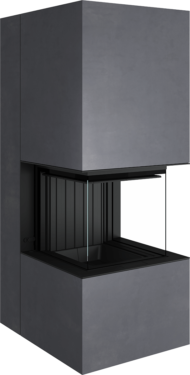 Artemis - Soba Eleganta cu Foc Panoramica 3-Fete, Design Premium Spartherm