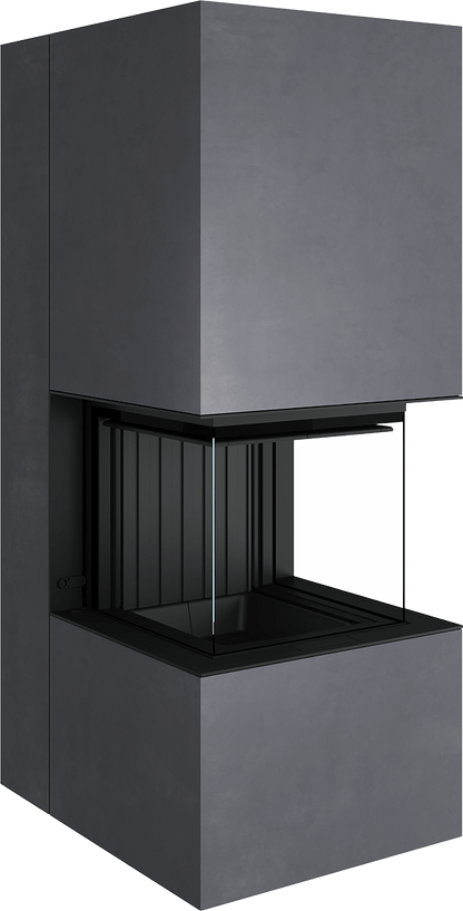 Artemis - Soba Eleganta cu Foc Panoramica 3-Fete, Design Premium Spartherm