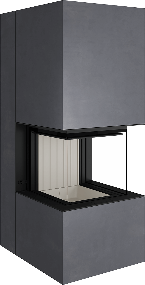 Artemis - Soba Eleganta cu Foc Panoramica 3-Fete, Design Premium Spartherm
