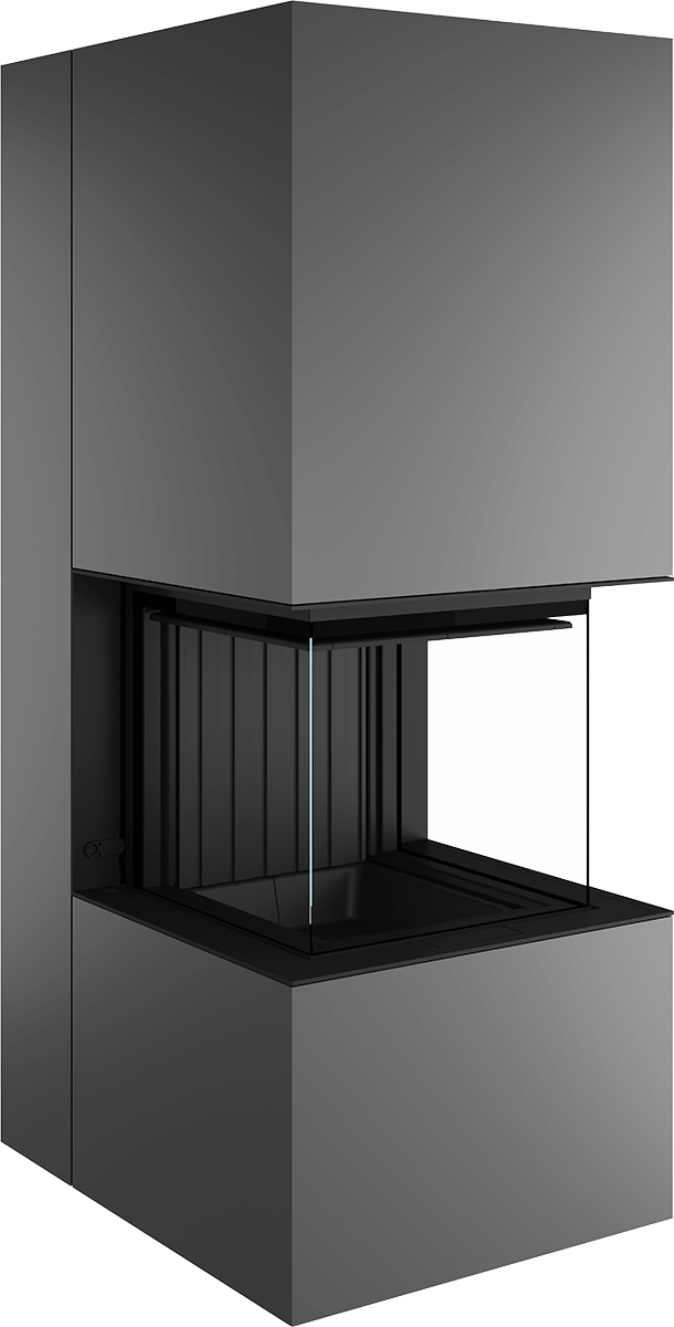 Artemis - Soba Eleganta cu Foc Panoramica 3-Fete, Design Premium Spartherm